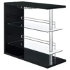 Prescott Rectangular Home Wine Table Black High Gloss - COA-100165