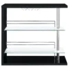 Prescott Rectangular Home Wine Table Black High Gloss - COA-100165