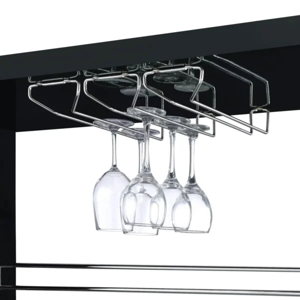 Prescott Rectangular Home Wine Table Black High Gloss - COA-100165