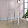 Juelia Clear Acrylic Bar Chair Chrome (Set of 2) - COA-100295