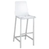 Juelia Clear Acrylic Bar Chair Chrome (Set of 2) - COA-100295