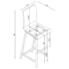Juelia Clear Acrylic Bar Chair Chrome (Set of 2) - COA-100295