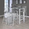 Juelia Clear Acrylic Bar Chair Chrome (Set of 2) - COA-100295