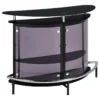 Amarillo Freestanding Glass Top Home Bar Wine Cabinet Black - COA-101065