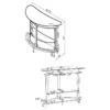 Amarillo Freestanding Glass Top Home Bar Wine Cabinet Black - COA-101065