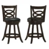 Calecita Wood Swivel Counter Stool Cappuccino (Set of 2) - COA-101929