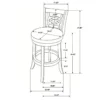 Calecita Wood Swivel Counter Stool Cappuccino (Set of 2) - COA-101929