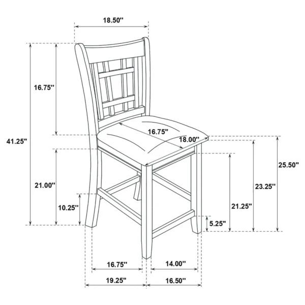Lavon 5-piece Oval Counter Height Dining Set Espresso - COA-102888-S5