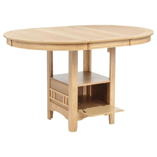 106628-S5_04-7055214 Lavon 5-piece Oval Counter Height Dining Set Light Oak - COA-106628-S5
