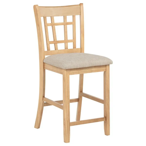 106628-S5_09-7055214 Lavon 5-piece Oval Counter Height Dining Set Light Oak - COA-106628-S5