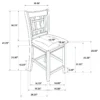 106628-S5_17-7055215 Lavon 5-piece Oval Counter Height Dining Set Light Oak - COA-106628-S5