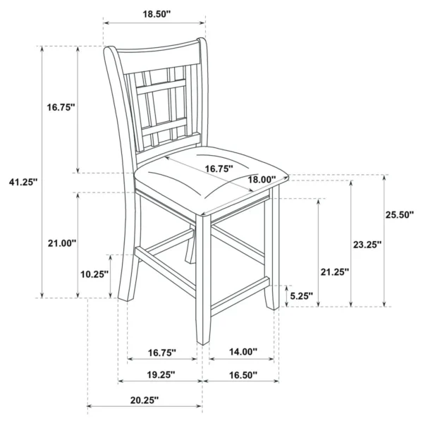 106628-S5_17-7055215 Lavon 5-piece Oval Counter Height Dining Set Light Oak - COA-106628-S5