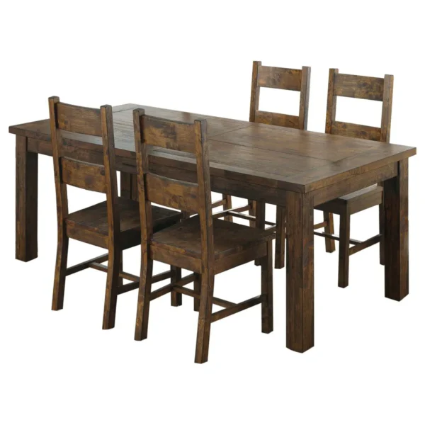Coleman 5-piece Rectangular Dining Set Rustic Golden Brown - COA-107041-S5