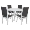 Judd 5-piece 54-inch Round Wood Dining Table Set Pearl White - COA-109330-S5