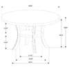 Judd 5-piece 54-inch Round Wood Dining Table Set Pearl White - COA-109330-S5