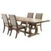 110291-S5_02-7055533 Brockway 5-piece Extension Leaf Dining Set Barley Brown - COA-110291-S5