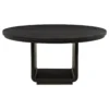 Leandro 5-piece Round Dining Table Set Burnished Black - COA-115390-S5A