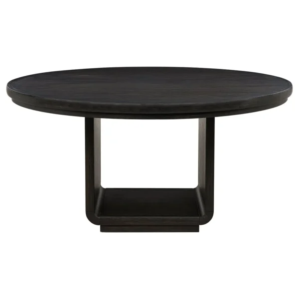Leandro 5-piece Round Dining Table Set Burnished Black - COA-115390-S5A