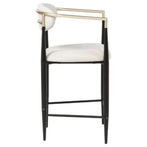 Tina Fabric Upholstered Counter Chair Beige (Set of 2) - COA-121184