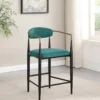 Tina Fabric Upholstered Counter Chair Green (Set of 2) - COA-121185