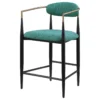 Tina Fabric Upholstered Counter Chair Green (Set of 2) - COA-121185