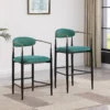 Tina Fabric Upholstered Counter Chair Green (Set of 2) - COA-121185