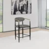 Tina Fabric Upholstered Counter Chair Dark Grey (Set of 2) - COA-121186