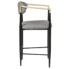 Tina Fabric Upholstered Counter Chair Dark Grey (Set of 2) - COA-121186