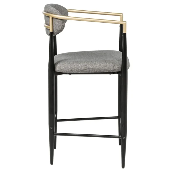 Tina Fabric Upholstered Counter Chair Dark Grey (Set of 2) - COA-121186