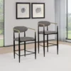 Tina Fabric Upholstered Counter Chair Dark Grey (Set of 2) - COA-121186