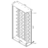 Montara Tempered Glass Wine Storage LED Curio Cabinet Chrome - COA-182037