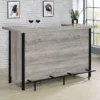 Bellemore Freestanding Home Bar Wine Cabinet Grey Driftwood - COA-182105