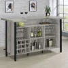 Bellemore Freestanding Home Bar Wine Cabinet Grey Driftwood - COA-182105