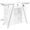 Araceli Freestanding LED Home Bar Cabinet White High Gloss - COA-182355