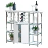 Gallimore 2-door Bar Cabinet Wine Storage White High Gloss - COA-182757