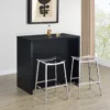 Topanga Engineered Wood Freestanding Home Bar Black - COA-182784