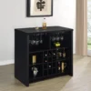 Topanga Engineered Wood Freestanding Home Bar Black - COA-182784