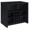 Topanga Engineered Wood Freestanding Home Bar Black - COA-182784