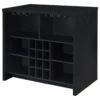 Topanga Engineered Wood Freestanding Home Bar Black - COA-182784