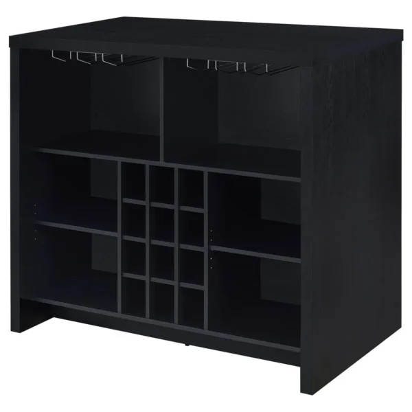 Topanga Engineered Wood Freestanding Home Bar Black - COA-182784