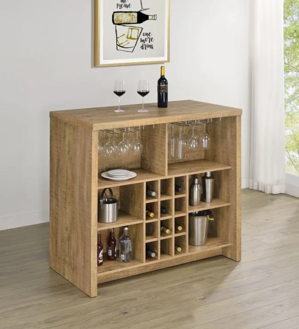 Topanga Engineered Wood Freestanding Home Bar Mango - COA-182785