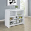 Topanga Engineered Wood Freestanding Home Bar White - COA-182786
