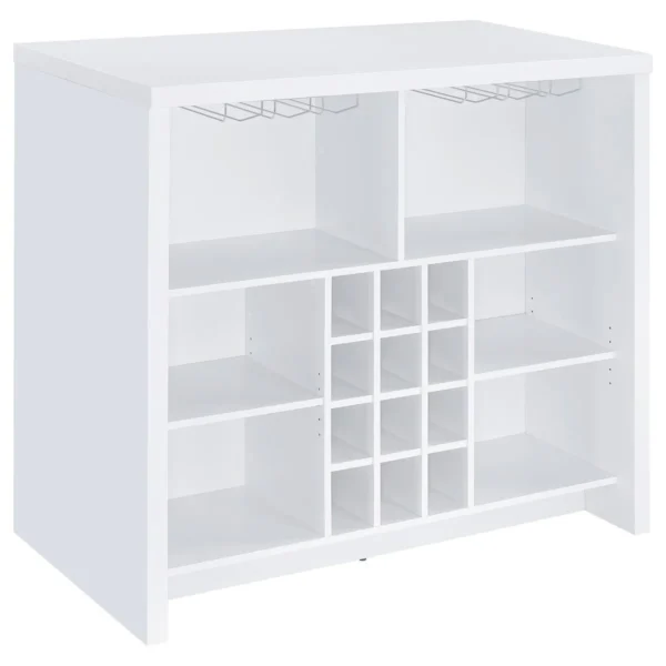 Topanga Engineered Wood Freestanding Home Bar White - COA-182786