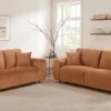 Burnett 2-piece Chenille Upholstered Sofa Set Burnt Orange - COA-504951-S2