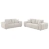 Burnett 2-piece Chenille Upholstered Sofa Set Ivory - COA-504955-S2