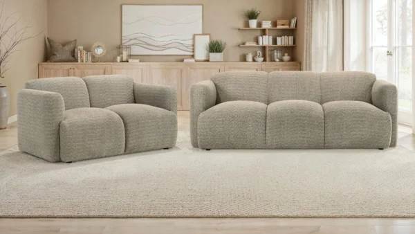 Dorset 2-piece Upholstered Round Track Arm Sofa Set Brown - COA-509814-S2