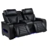 603251PP-S2_10-7047489 Zuma 2-piece Faux Leather Dual Power LED Sofa Set Black - COA-603251PP-S2