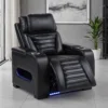 Zuma Faux Leather Upholstered Dual Power LED Recliner Black - COA-603253PP