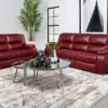 Camila 2-piece Upholstered Reclining Sofa Set Red - COA-610241-S2