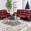 Camila 2-piece Upholstered Reclining Sofa Set Red - COA-610241-S2